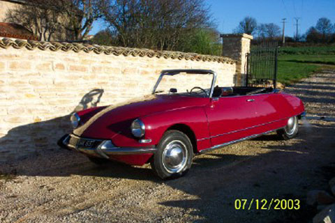 Miniature JRD - Citroën DS 19 Cabriolet - Rouge Bordeaux - Échelle 1/43 - 1985